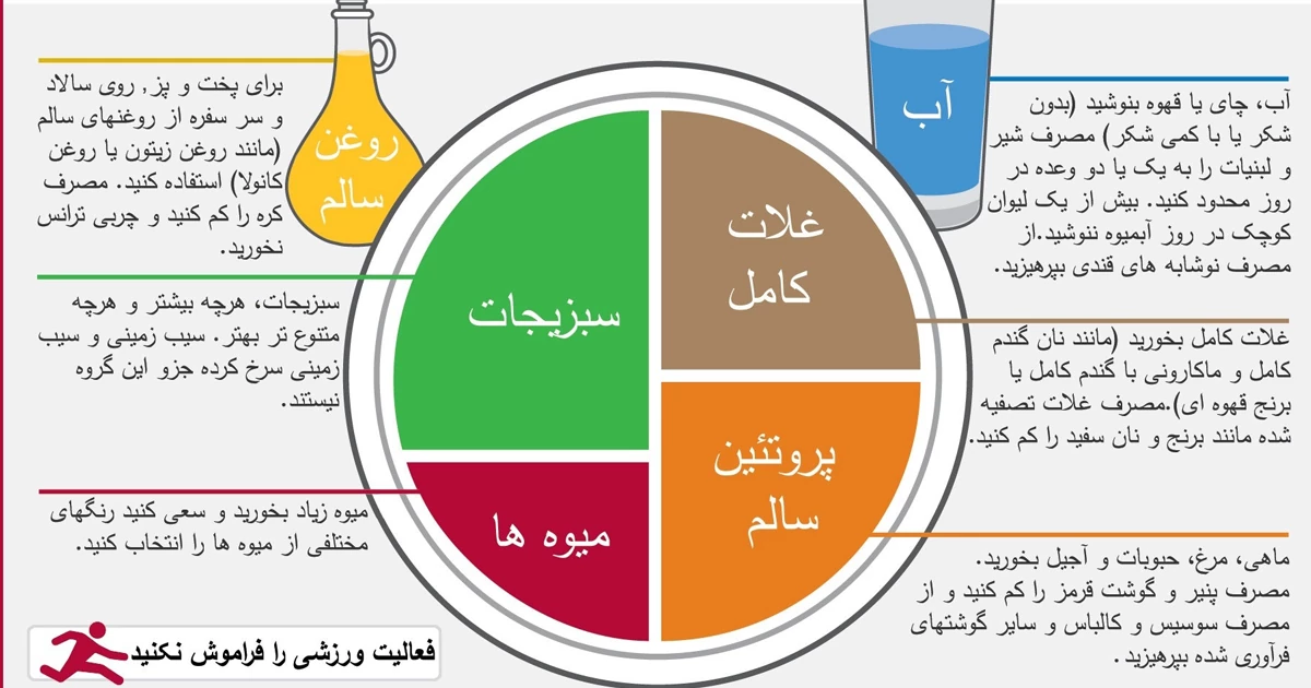 بشقاب غذای سالم چیست و شامل چه مواردی است؟