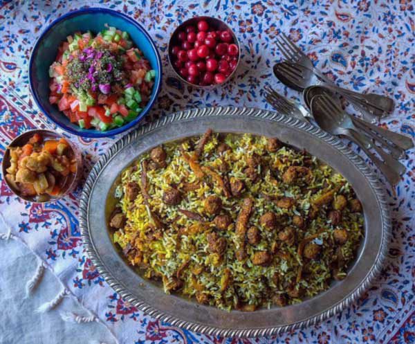 دستور پخت کلم پلو شیرازی