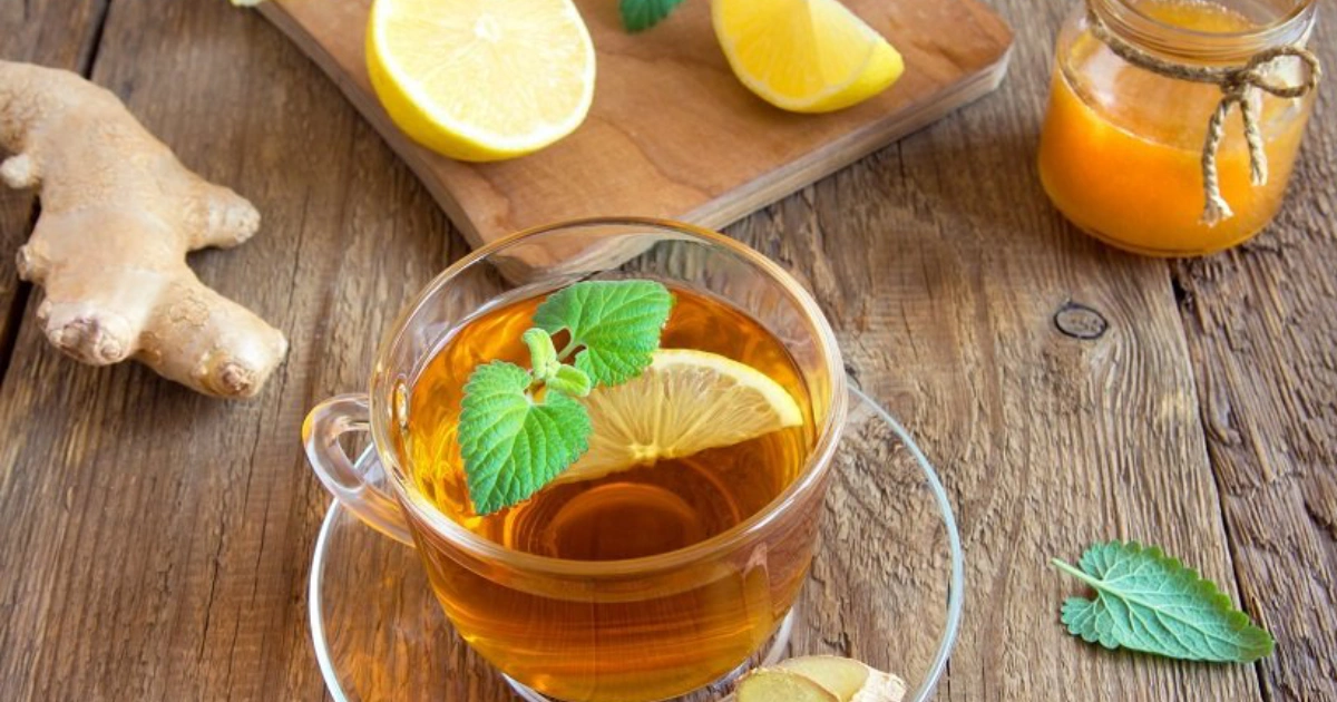 چای زنجبیل و لیمو
