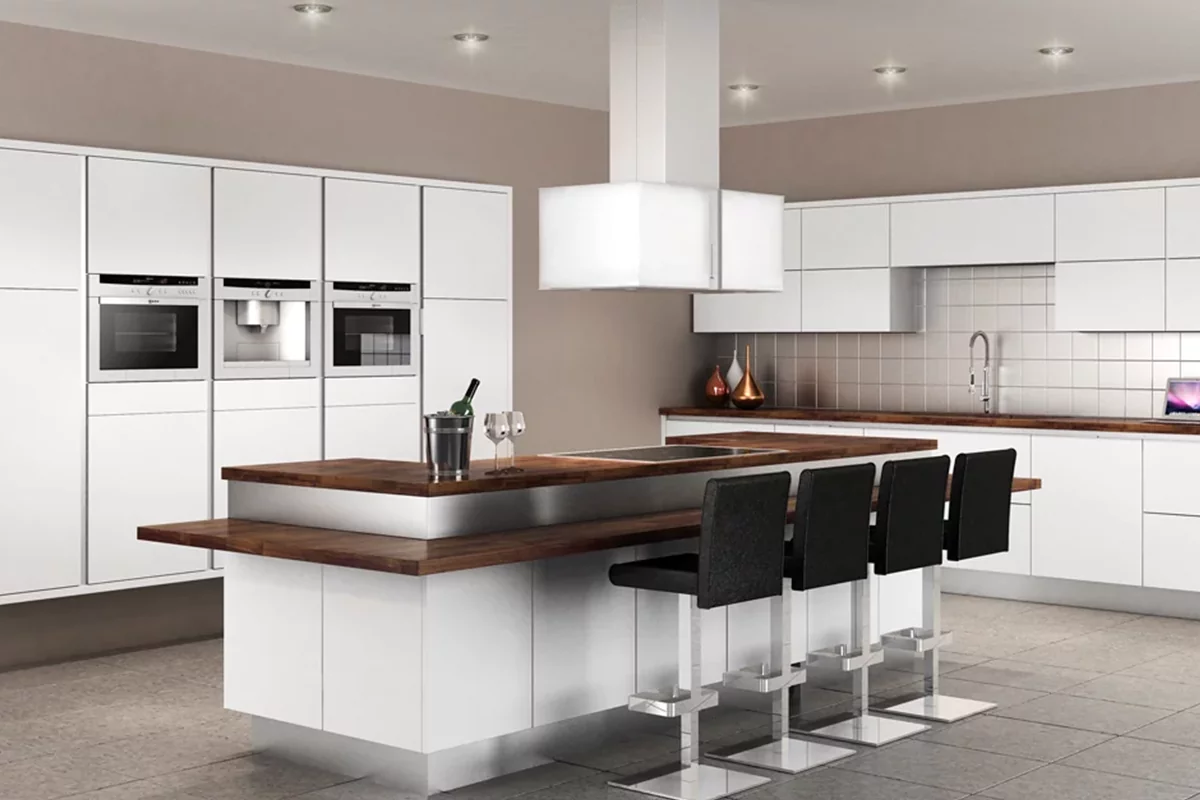 کابینت سفید و مینیمال؛30 مدل طراحی ساده برای آشپزخانه مدرن امروزی