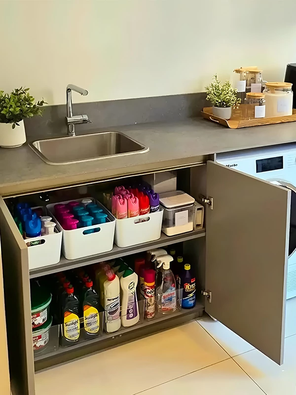 چیدمان کابینت زیر ظرفشویی