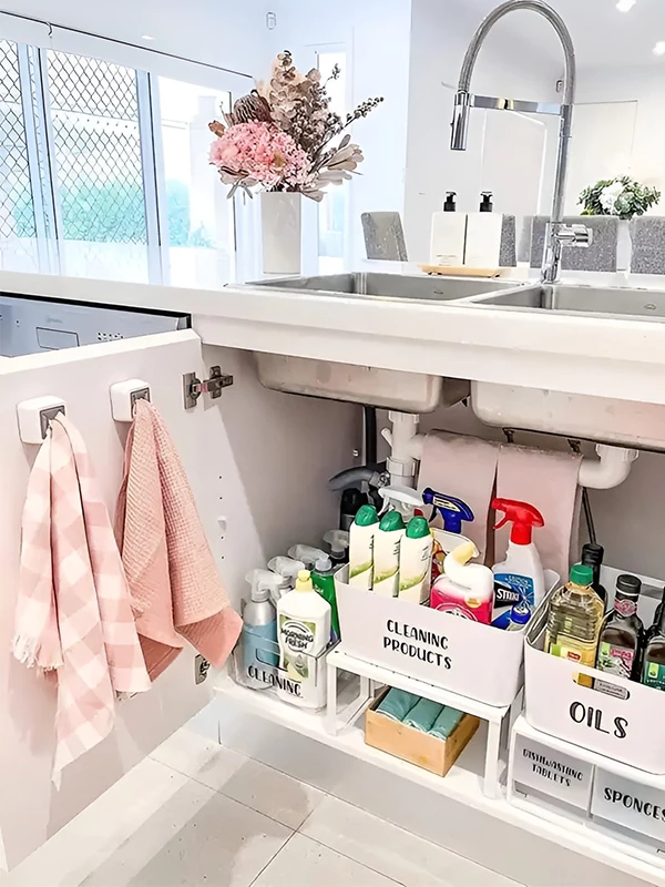 استفاده از در کابینت ها برای مرتب کردن وسایل