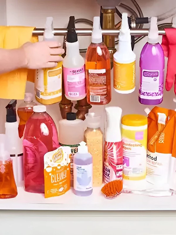 چیدمان کابینت زیر سینک ظرفشویی