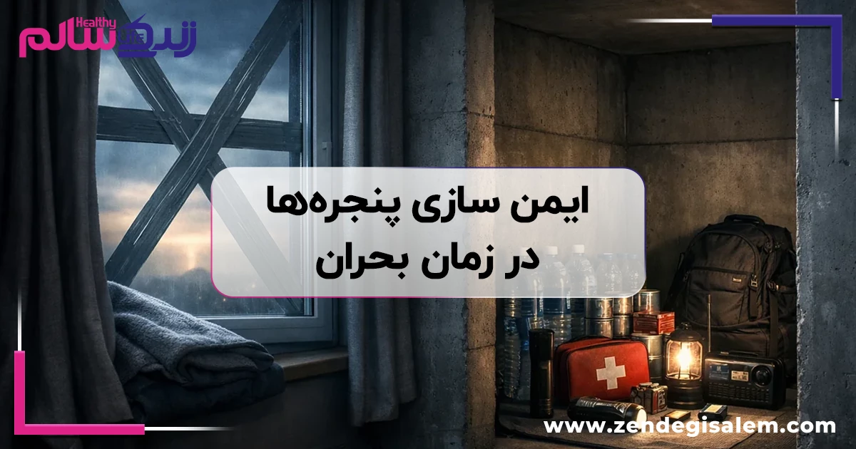ایمن سازی خانه در شرایط بحران و چسب زدن پنجره ها