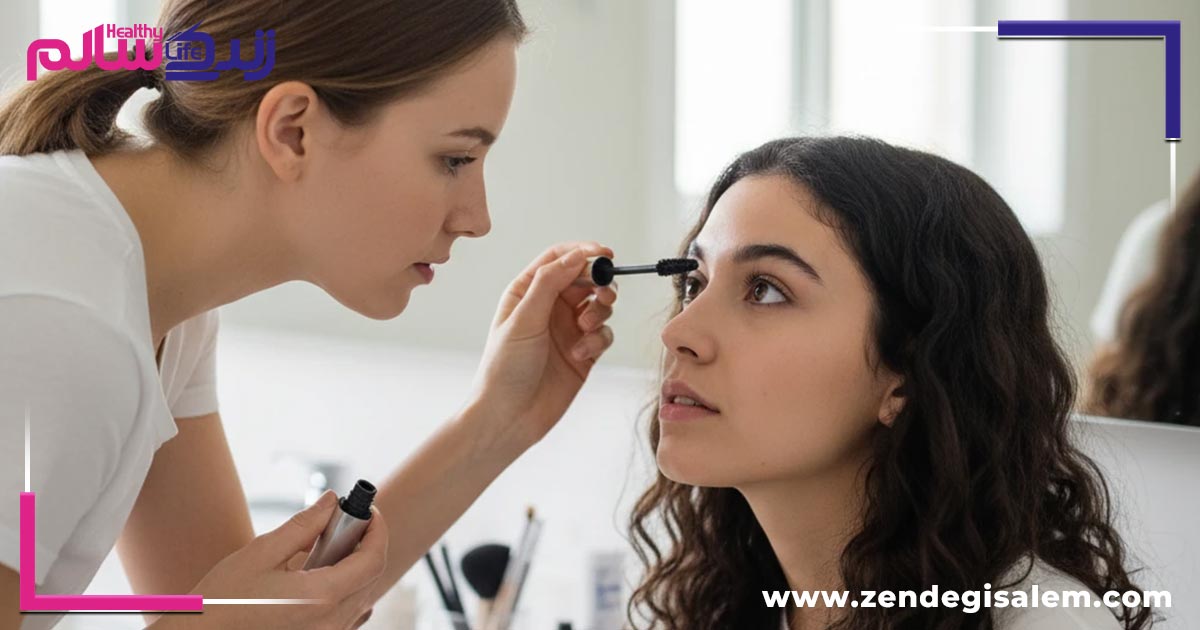 استفاده از لوازم آرایشی تاریخگذشته اطراف چشم
