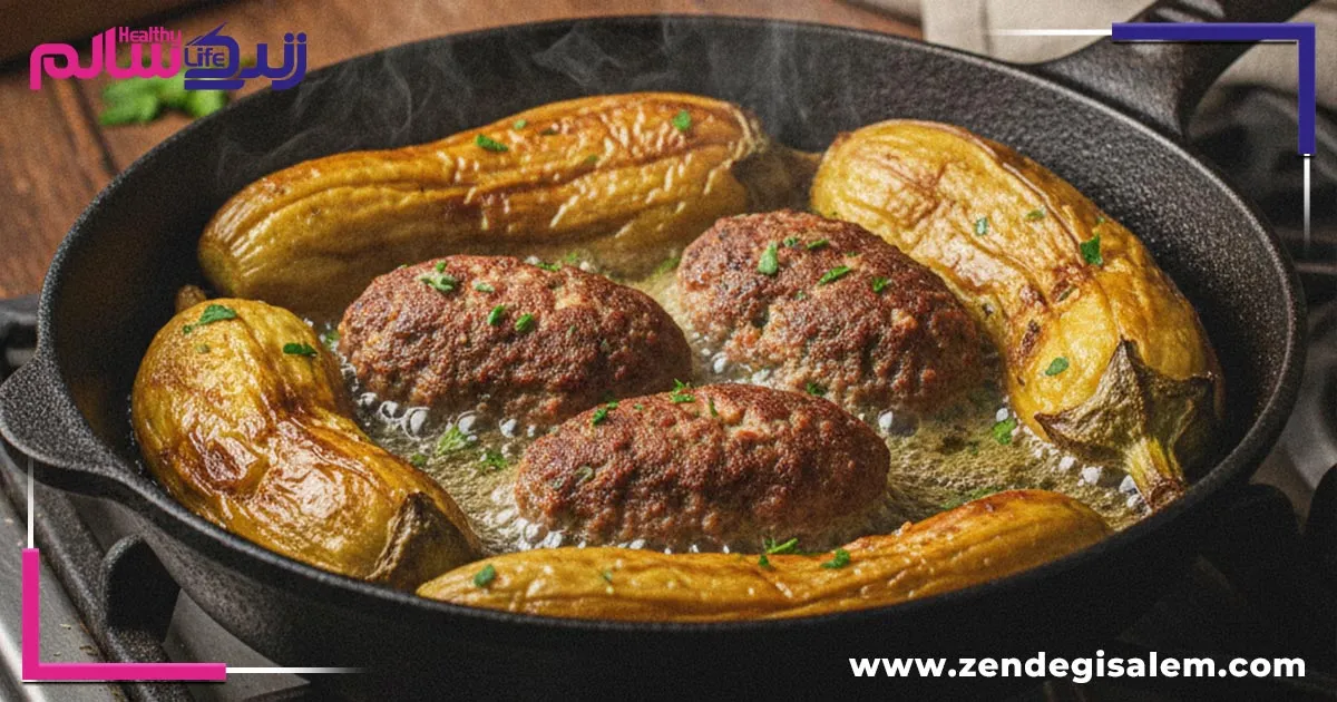  آموزش مرحله‌به‌مرحله پخت شفته بادمجان به روش اصیل کاشانی