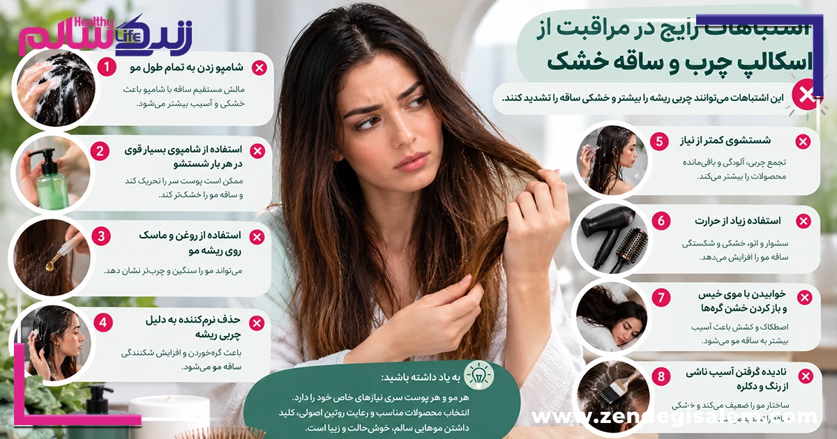شستشوی صحیح موی چرب